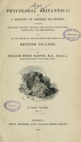 Phycologia Britannica, title page